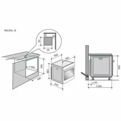 DE DIETRICH Four Pyrolyse Encastrable Blanc 73L Multifonction Porte Froide 9 Modes De Cuisson - Blanc -De Dietrich Soldes 29974032 4