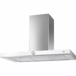 Hotte Décorative Murale 90cm 60db 394 M3/h Inox - Dhb 7952 W - De Dietrich - Blanc/inox