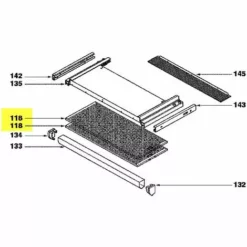 FILTRE GRAISSE/EMBOUT METAL X1 POUR HOTTE DE DIETRICH - 77X8771