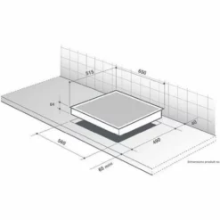 Table De Cuisson à Induction 65cm 3 Feux 7400kw Noir - Dpi7570xt - De Dietrich - Noir -De Dietrich Soldes 54088667 4