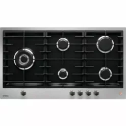 Table De Cuisson Gaz 90cm 5 Feux Noir/inox - Dpe7929xf - De Dietrich - Noir Et Inox